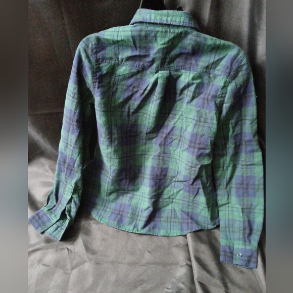 Green plaid shacket sz sm - Picture 2 of 5